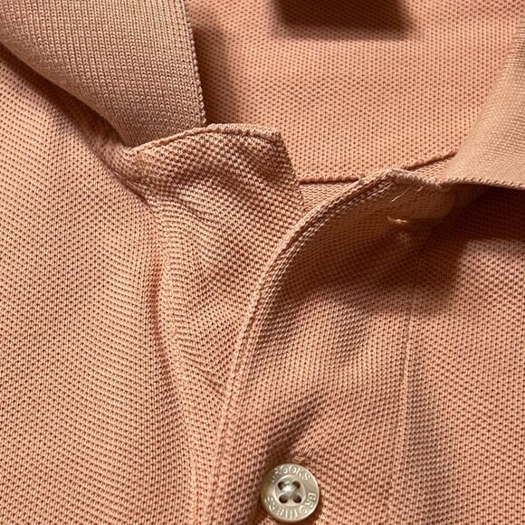 Brooks Brothers Performance Polo Shirt Men’s Medium Sherbert Orange 100% Cotton - Picture 4 of 9